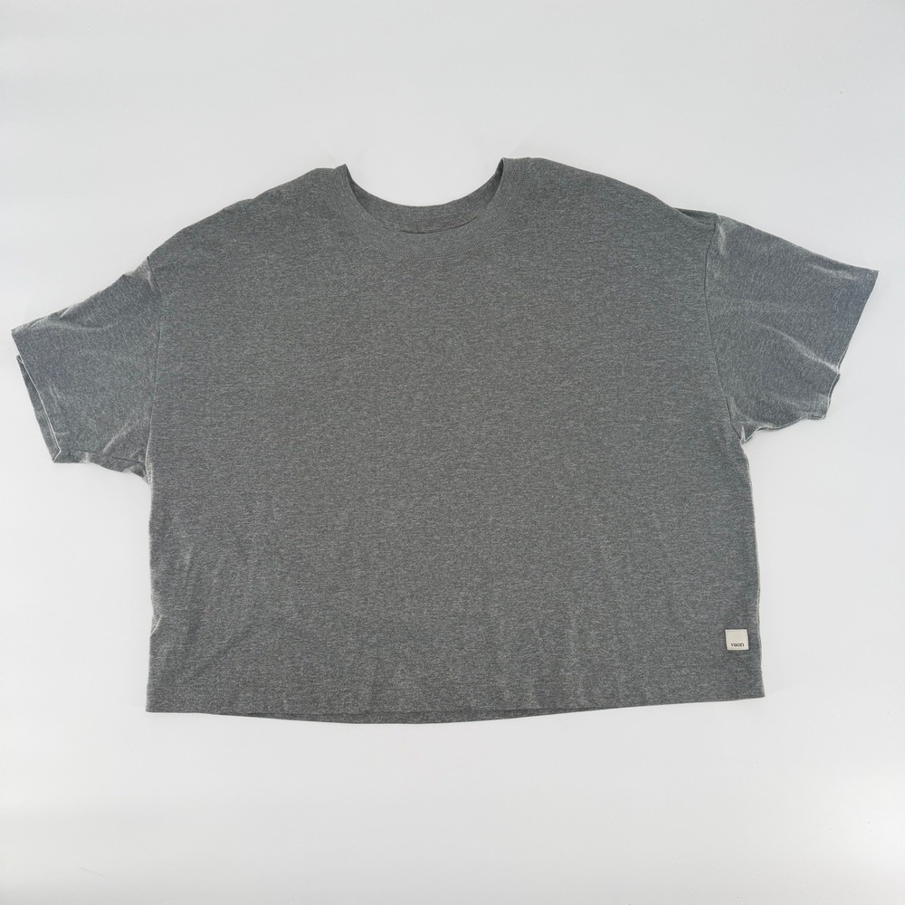 VUORI Energy Tee Heather Grey Large Oversized Performance T-Shirt